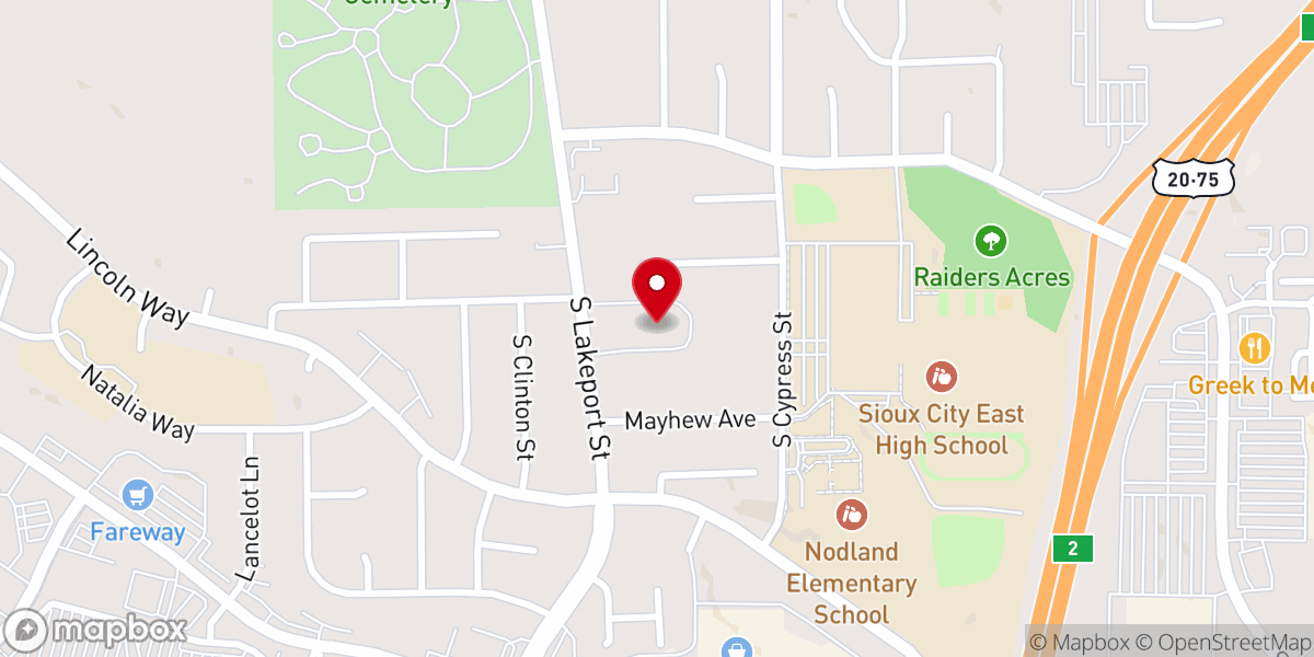 Map showing location of Redeemer Lutheran Church