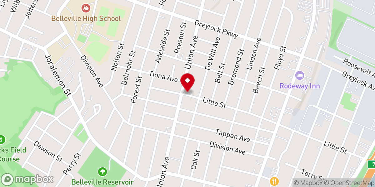 Map showing location of Fewsmith Memorial Presbyterian Church