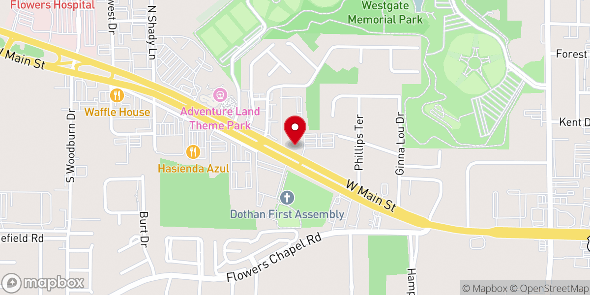Map showing location of Covenant Methodist Church