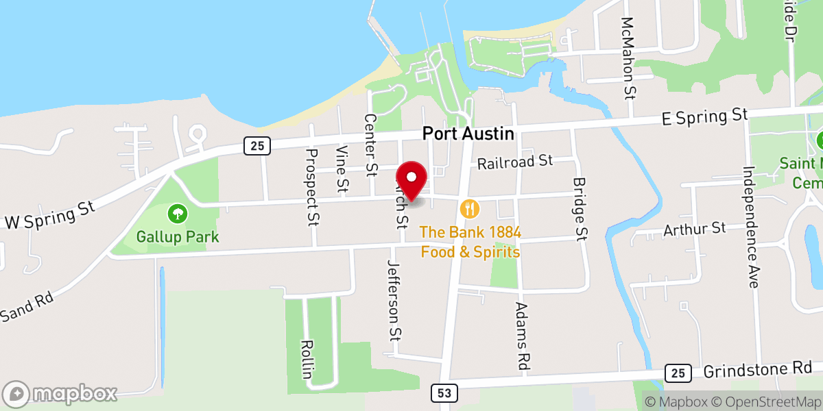 Map showing location of United Protestant Church