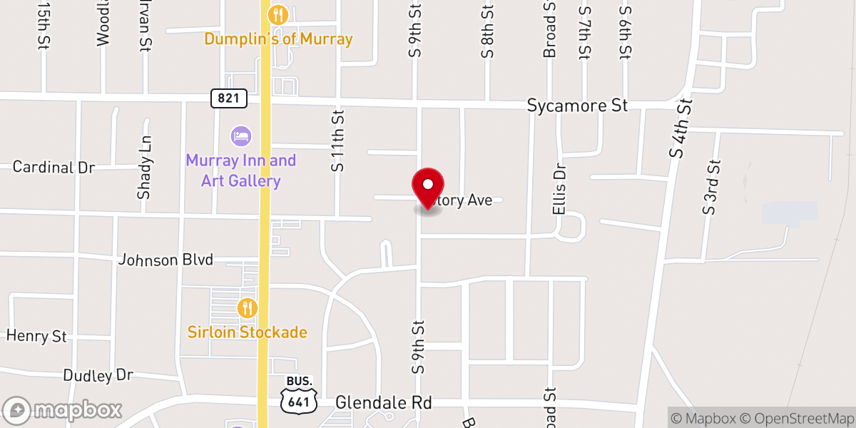 Map showing location of Grace Baptist Church