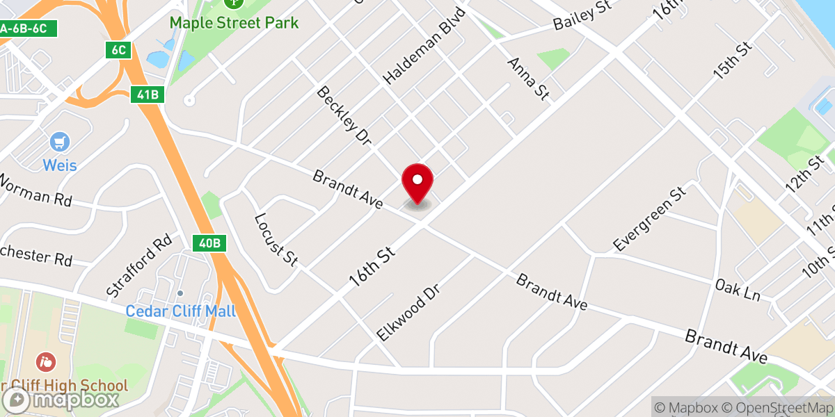 Map showing location of Table Life Church