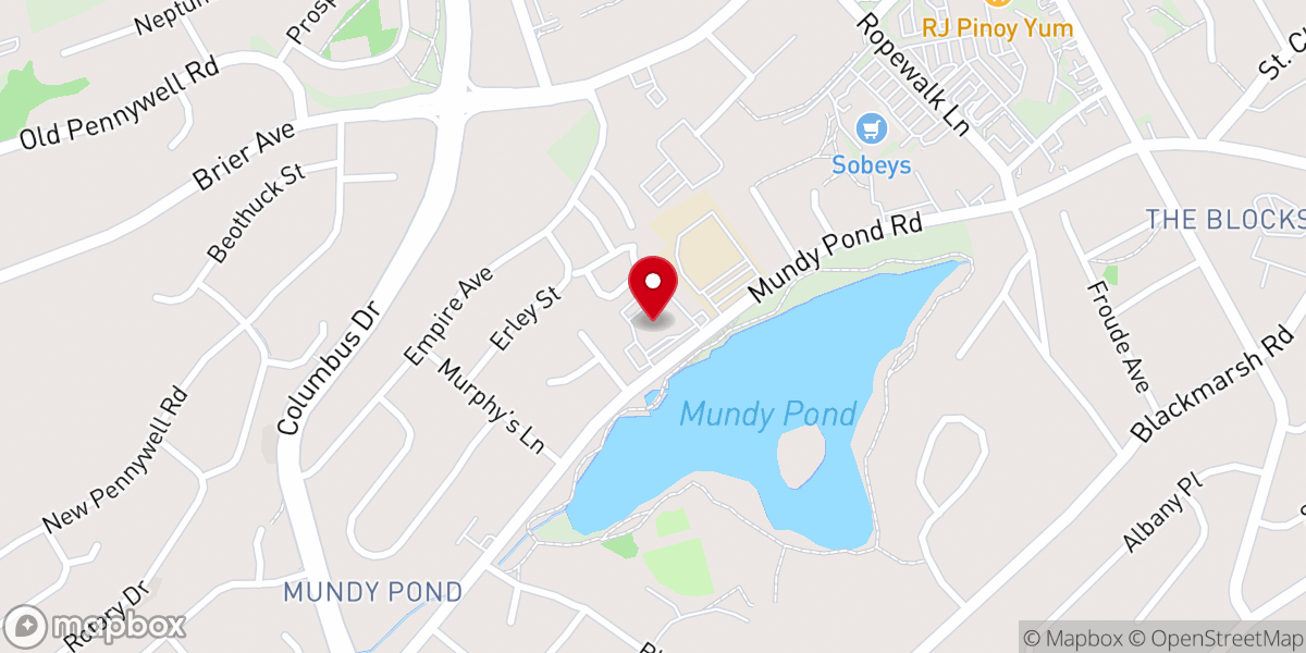 Map showing location of St. Teresa's Parish, Catholic Church