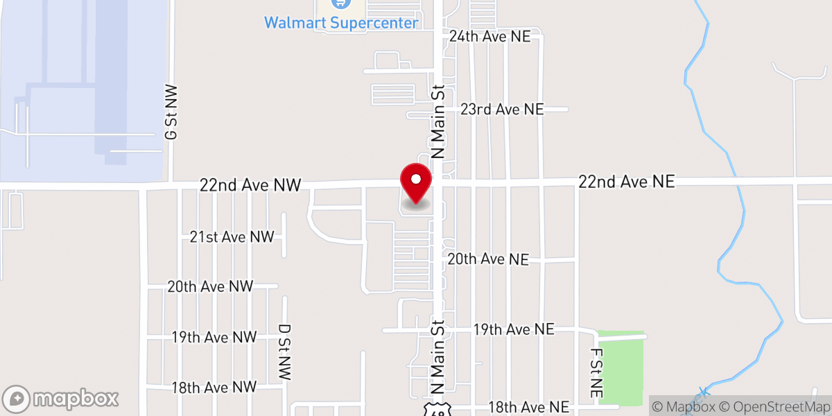 Map showing location of Bethany Christian Church