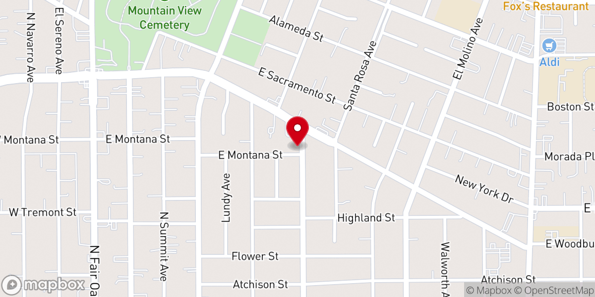 Map showing location of Chapel Grove Missionary Baptist Church