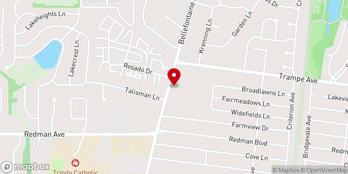 Map showing location of Bethany-Peace United Church of Christ