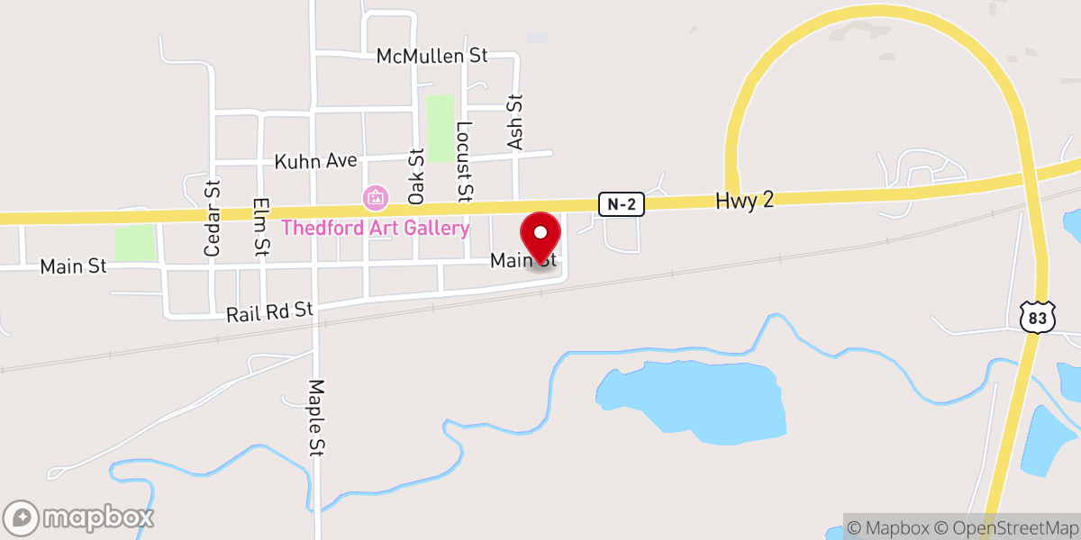 Map showing location of St. Thomas of Canterbury Catholic Church