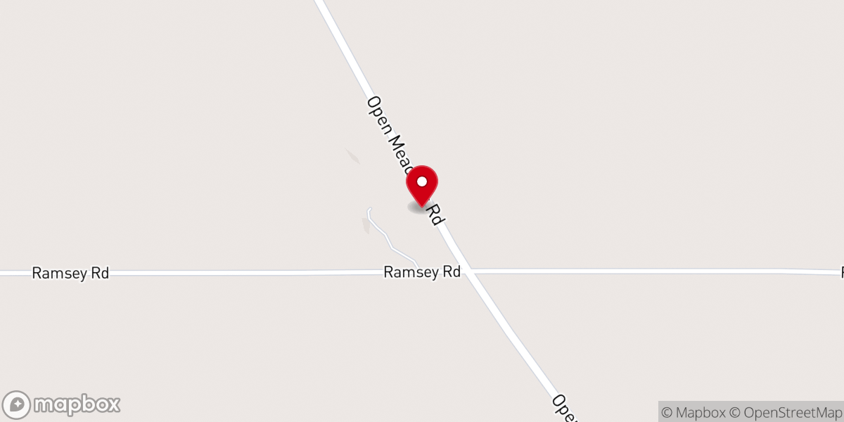 Map showing location of Open Meadows Church