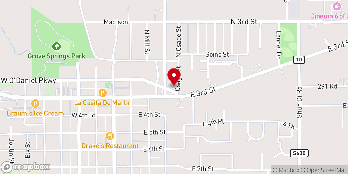 Map showing location of Christian Mission Thrift Store