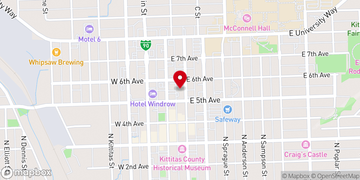 Map showing location of Liberty Bible Church