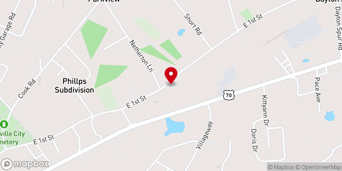 Map showing location of The Church of God