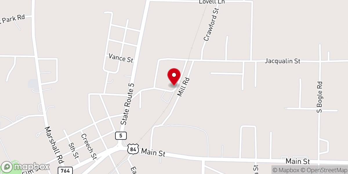 Map showing location of Saint Paul CME Church - Logansport