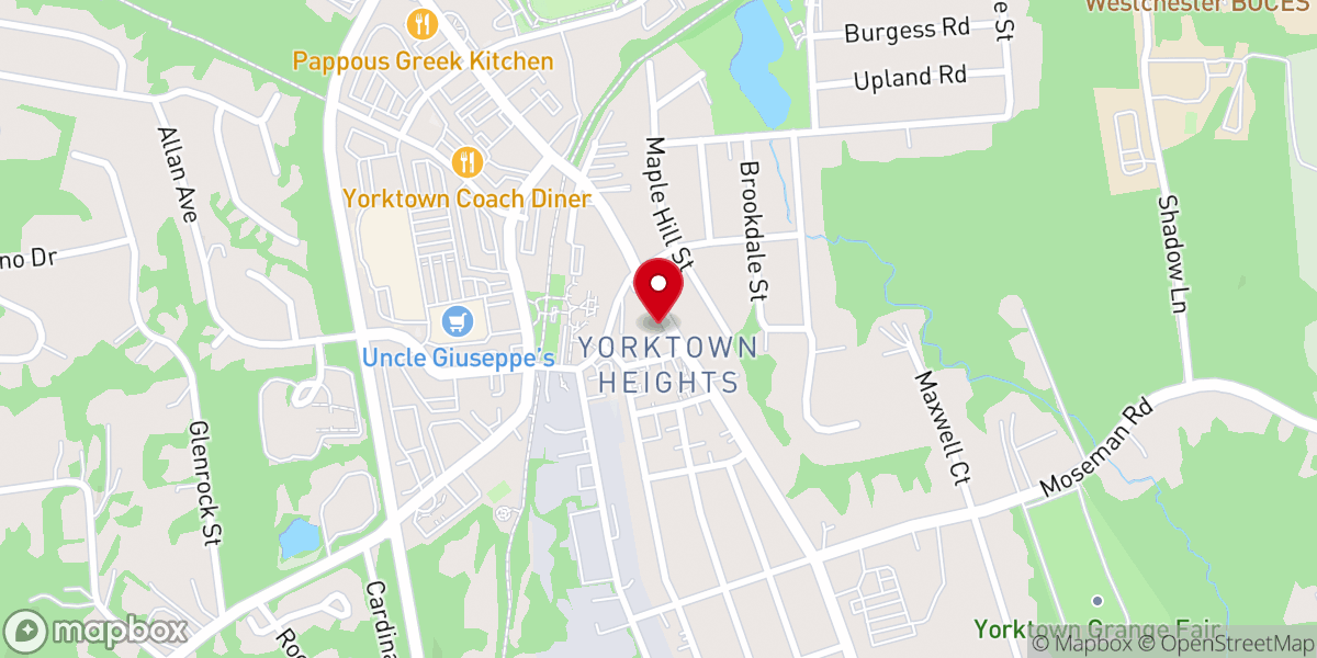 Map showing location of Calvary Bible Church
