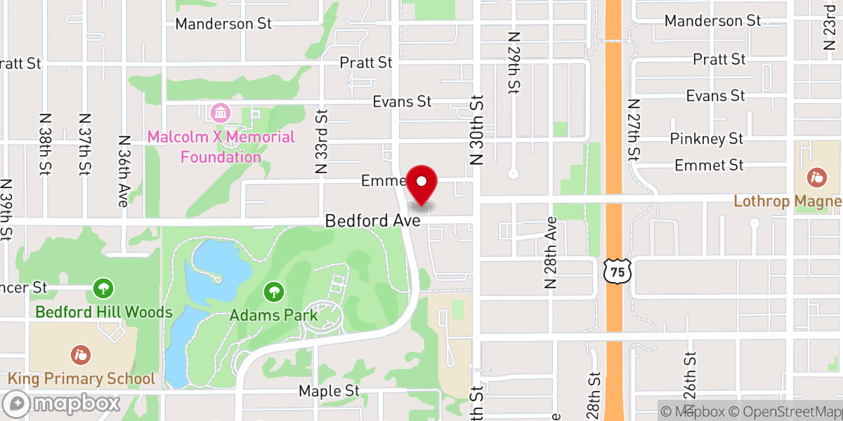 Map showing location of Sharon Seventh Day Adventist Church