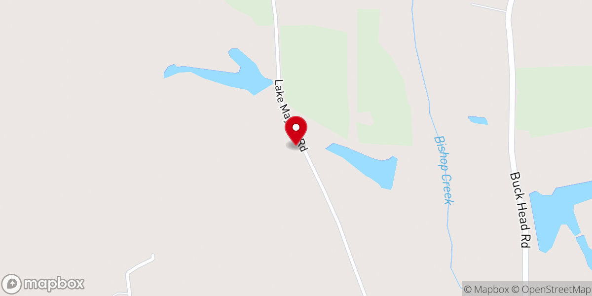 Map showing location of Big Oaks Church of God