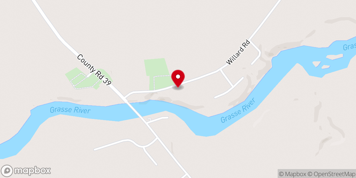 Map showing location of St. Lawrence Catholic Church