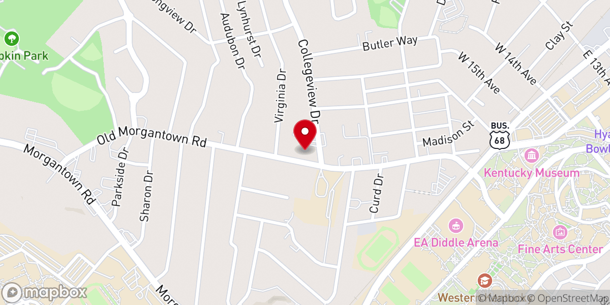 Map showing location of Forest Park Baptist Church