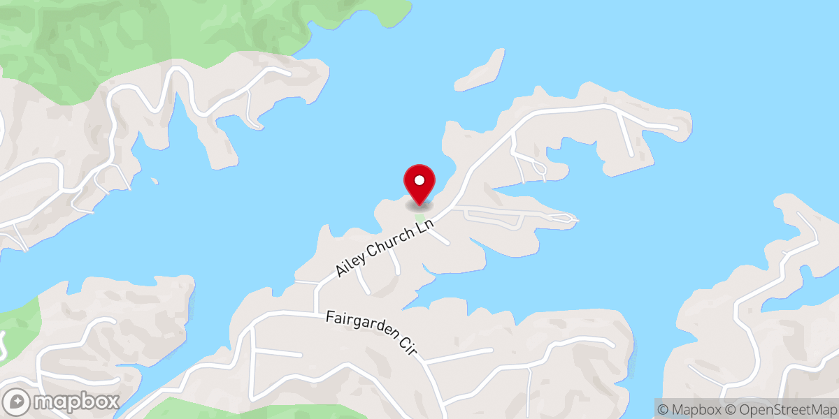 Map showing location of Ailey Chapel