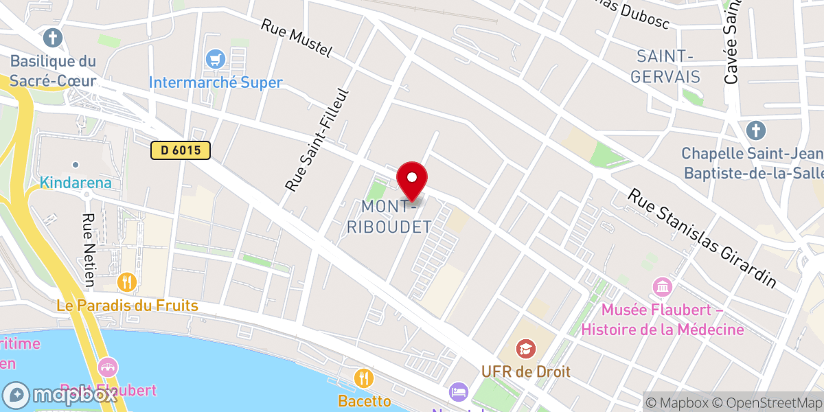 Map showing location of Assemblee Evangelique Le Chandelier