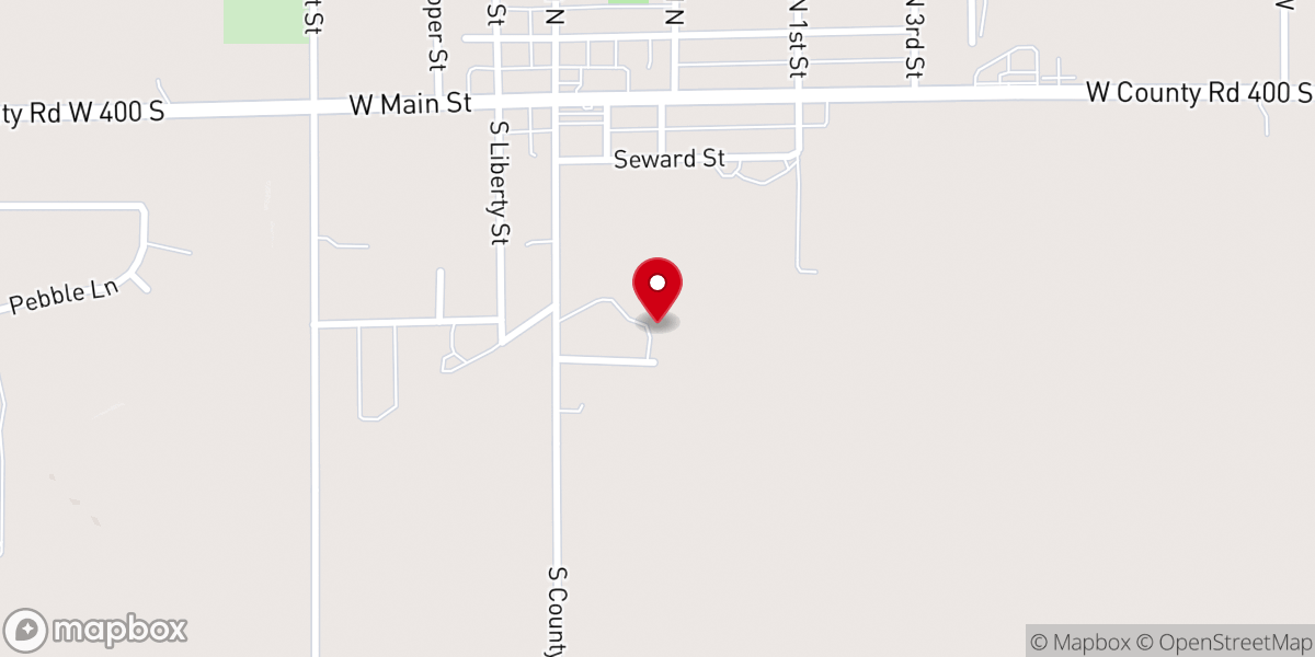 Map showing location of Honeycreek Missionary Baptist Church