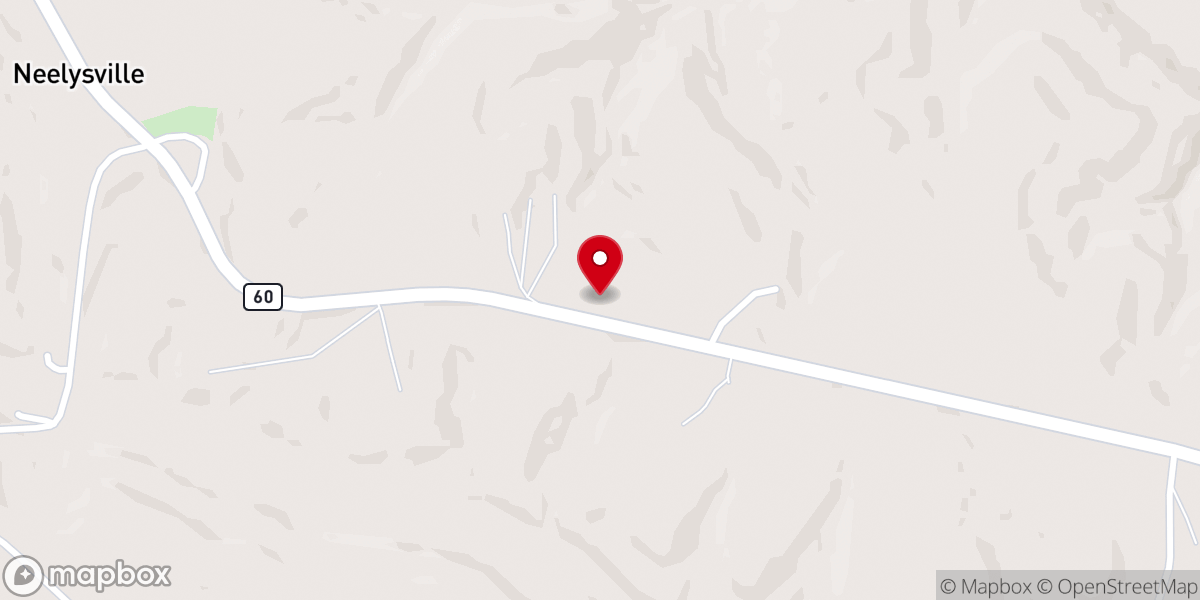 Map showing location of Morgan Baptist church