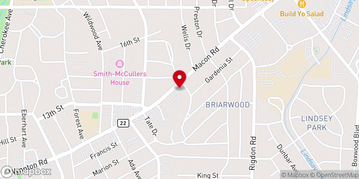 Map showing location of New Testament Christian Center Church