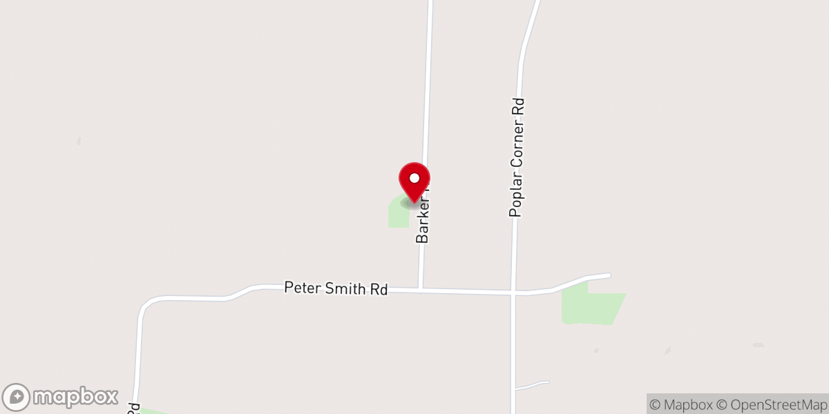 Map showing location of Old Gibson PrimItive Baptist Church