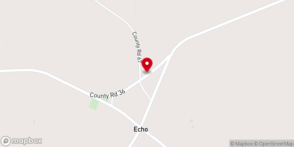 Map showing location of Omega Assembly of God Church