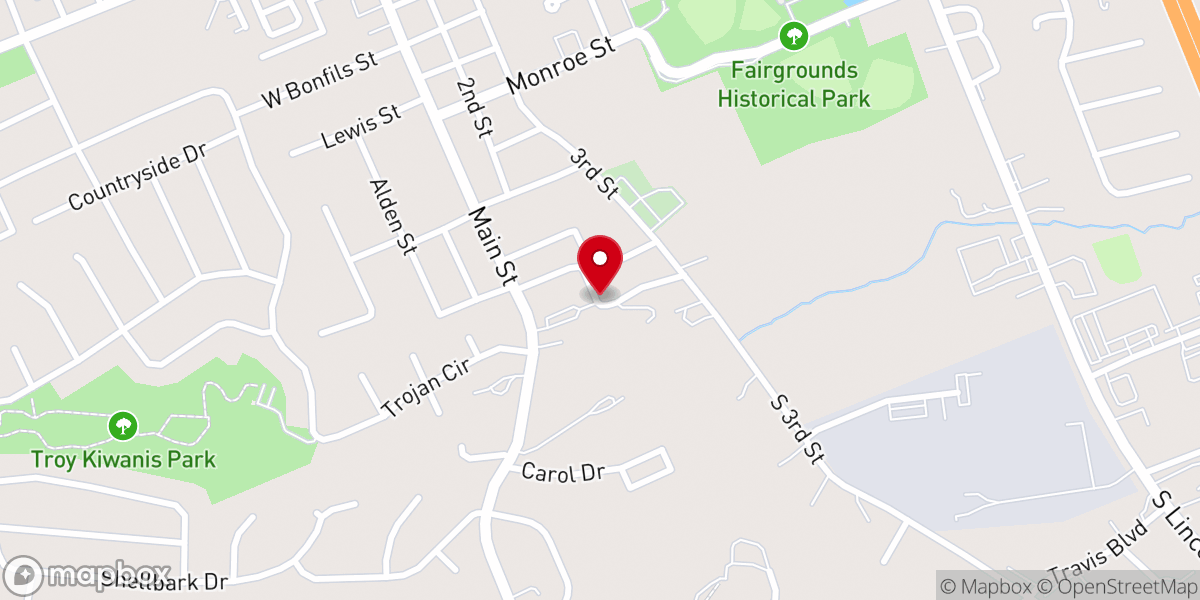 Map showing location of Holiness Parsonage