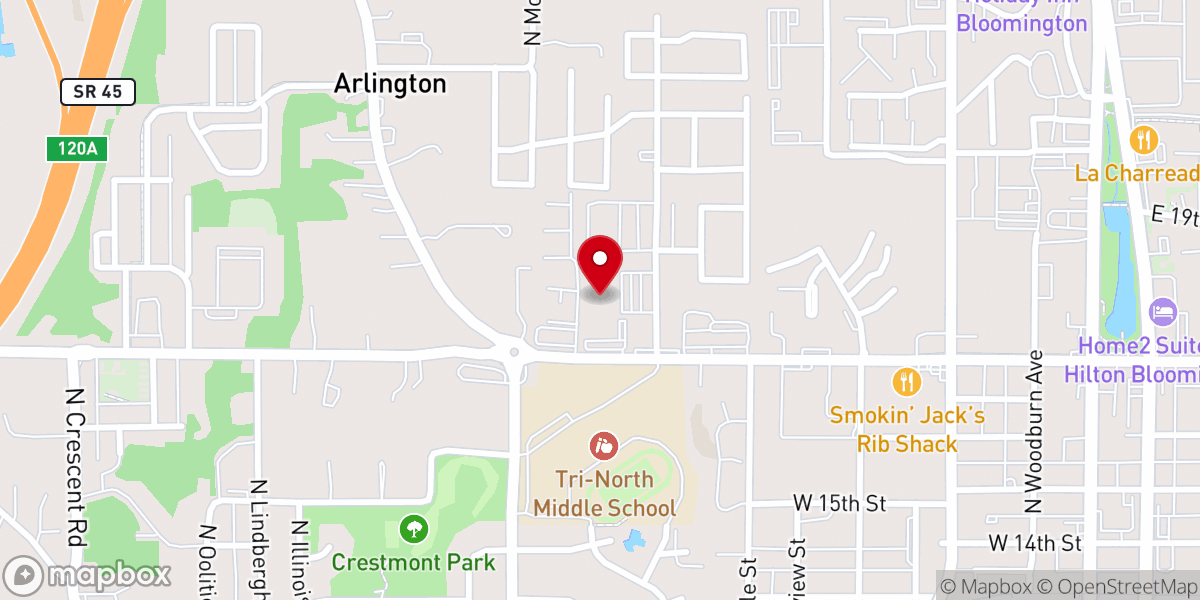 Map showing location of Classic Bowling Lanes