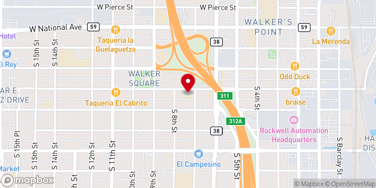Map showing location of St. Patrick's Catholic Church