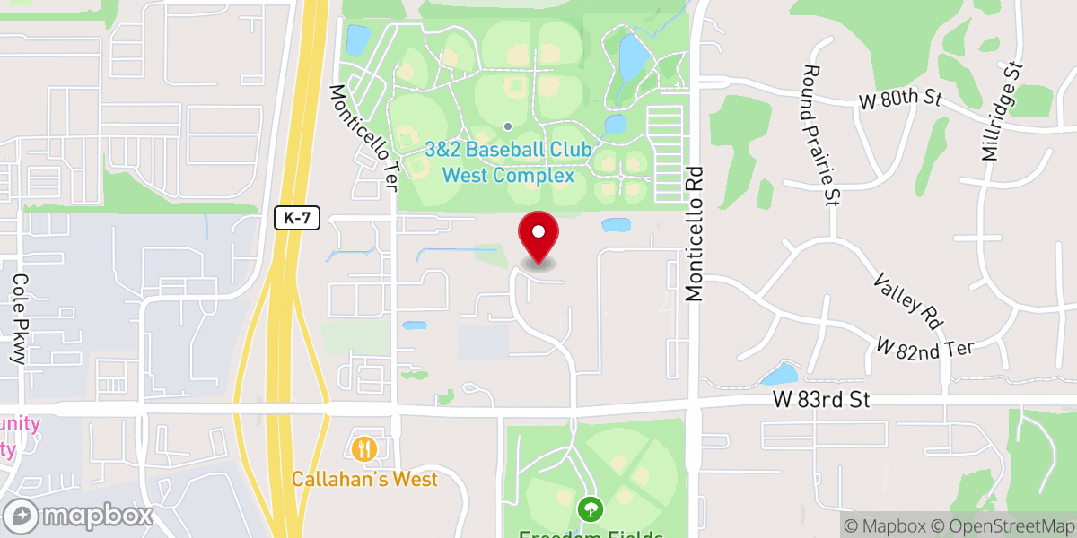 Map showing location of Mill Creek Community Church