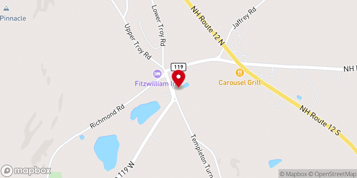 Map showing location of Fitzwilliam Town Clerk