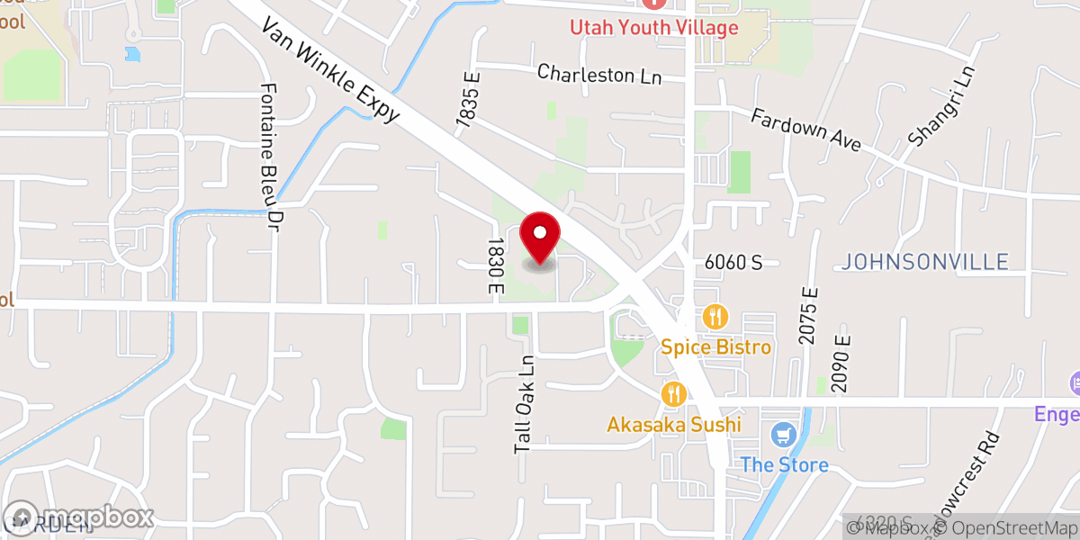 Map showing location of Southeast Christian Church