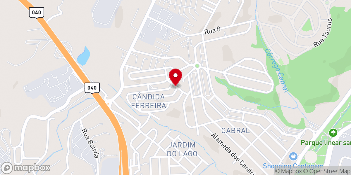 Map showing location of Capela Santíssima Trindade