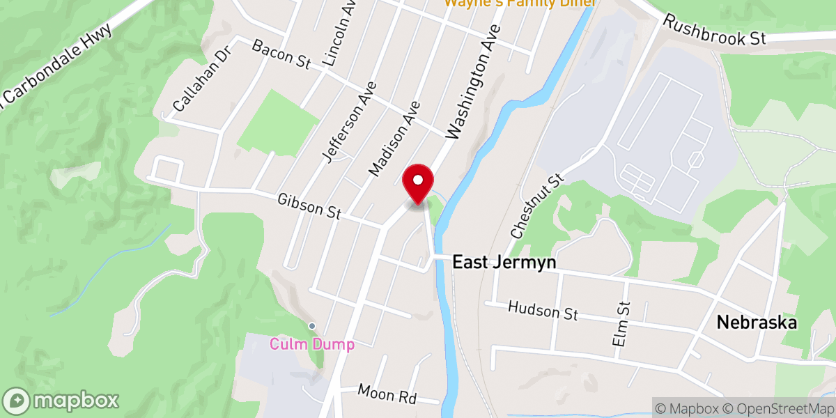 Map showing location of St James George Episcopal Church