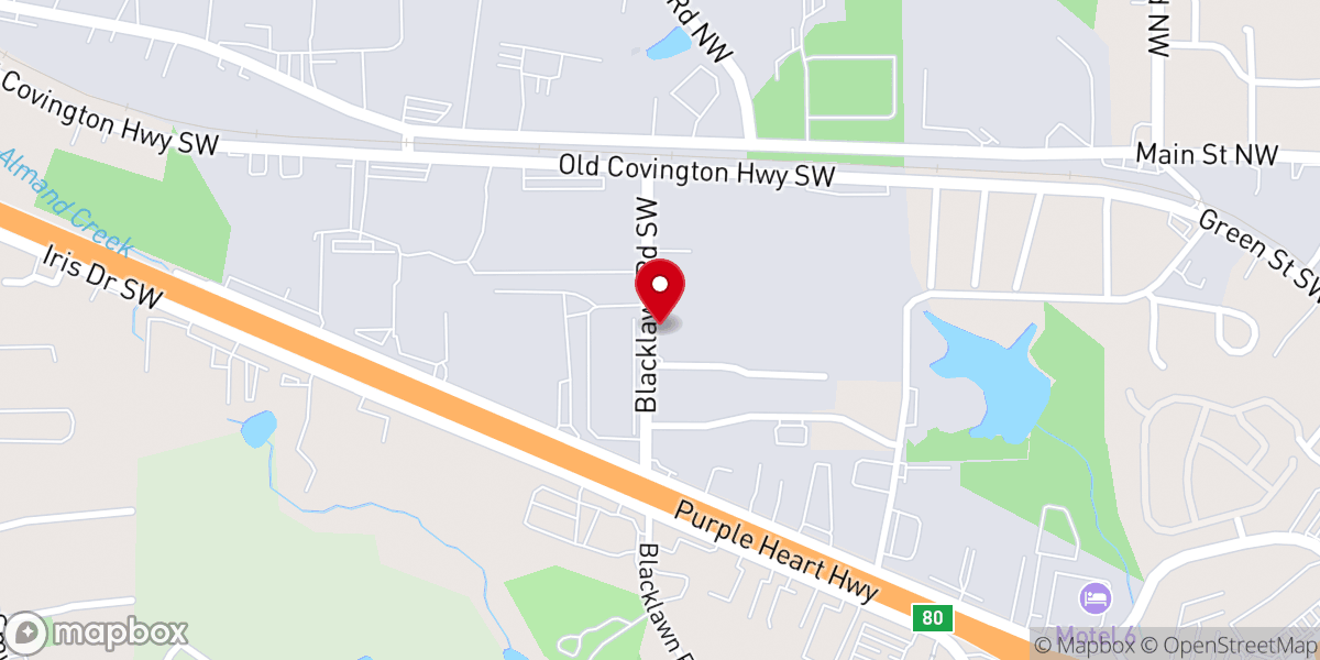 Map showing location of Conyers Bible Chapel