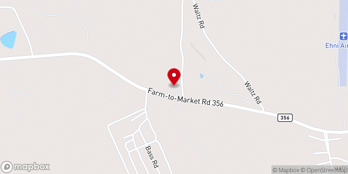 Map showing location of Trinity Pines Baptist Church
