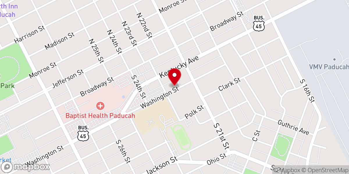 Map showing location of Central Church of Christ