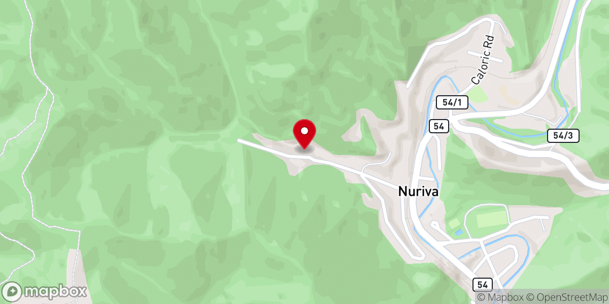 Map showing location of Slab Fork Church