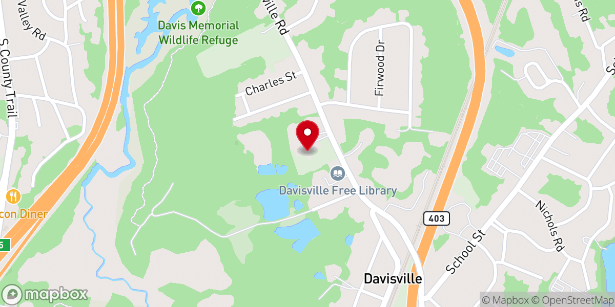 Map showing location of North Kingstown Assembly of God