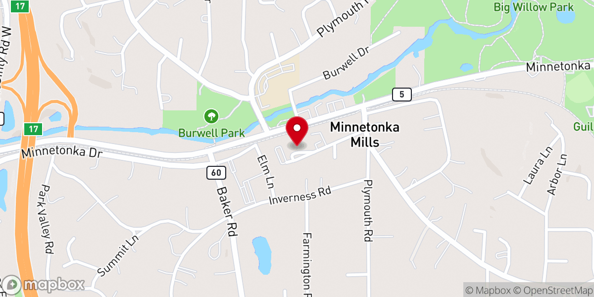 Map showing location of St. David's Episcopal Church