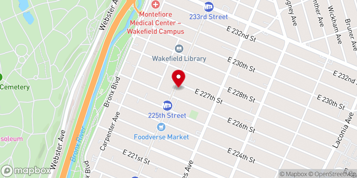 Map showing location of Faithful Church of Christ