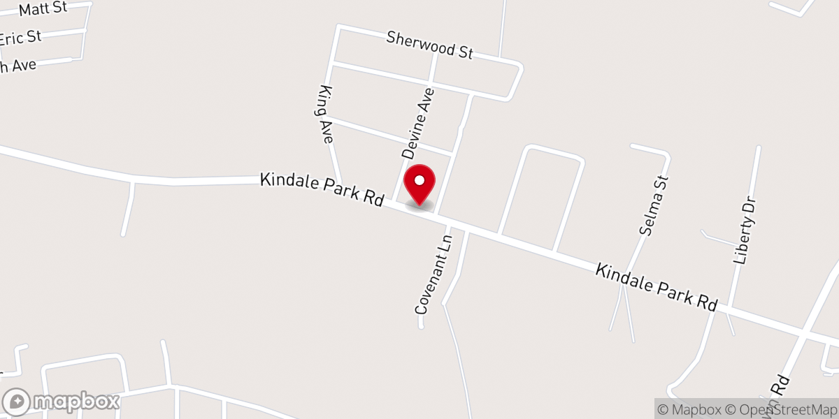 Map showing location of Mt Olive Baptist Church