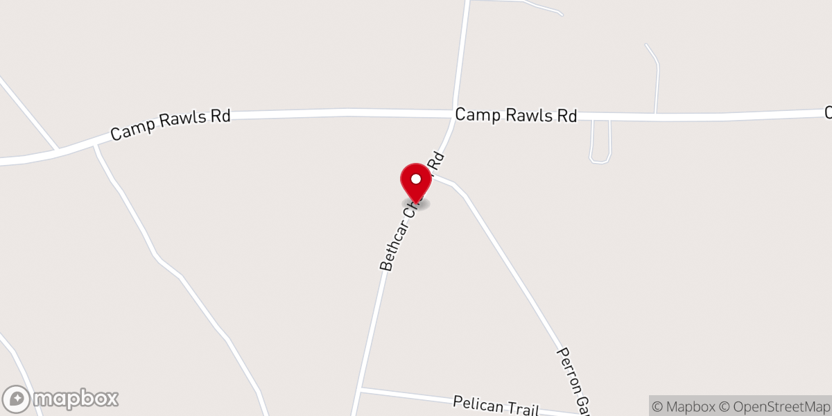 Map showing location of Bethcar Baptist Church