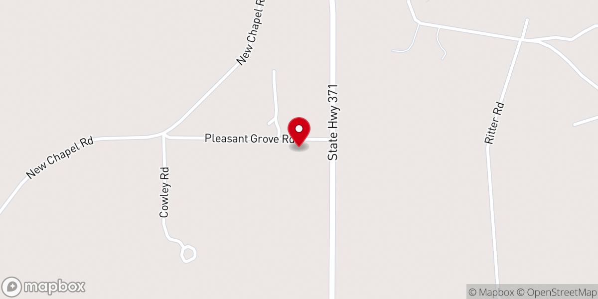 Map showing location of Pine Grove United Methodist Church