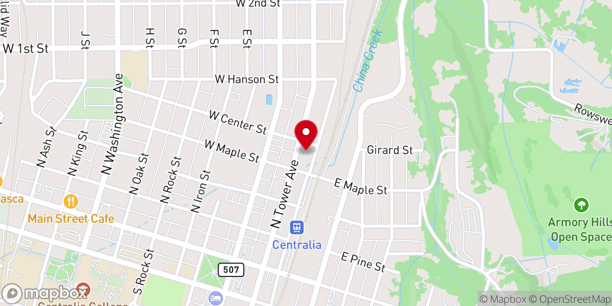 Map showing location of Hub City Mission