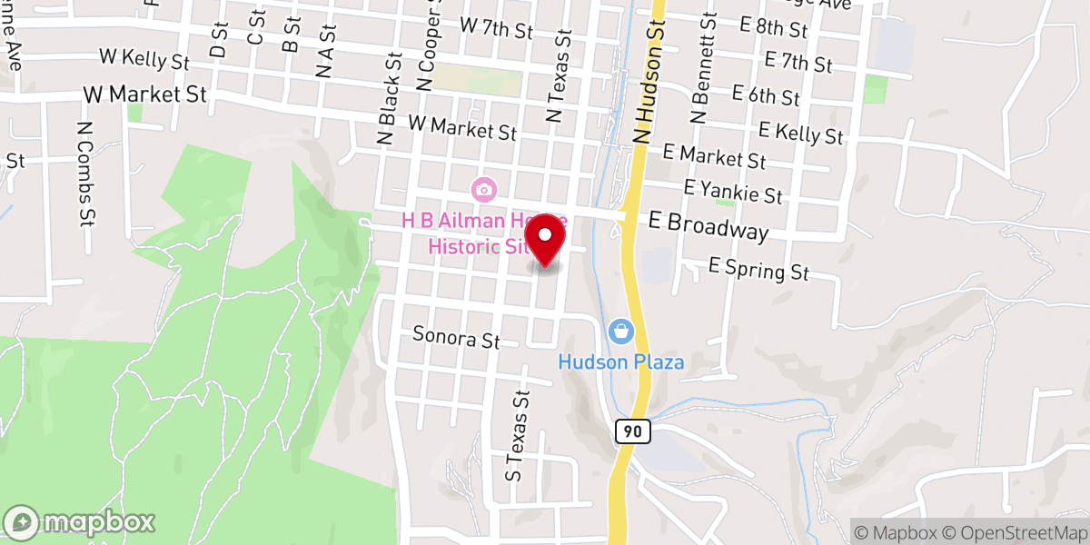 Map showing location of Gospel Line Church