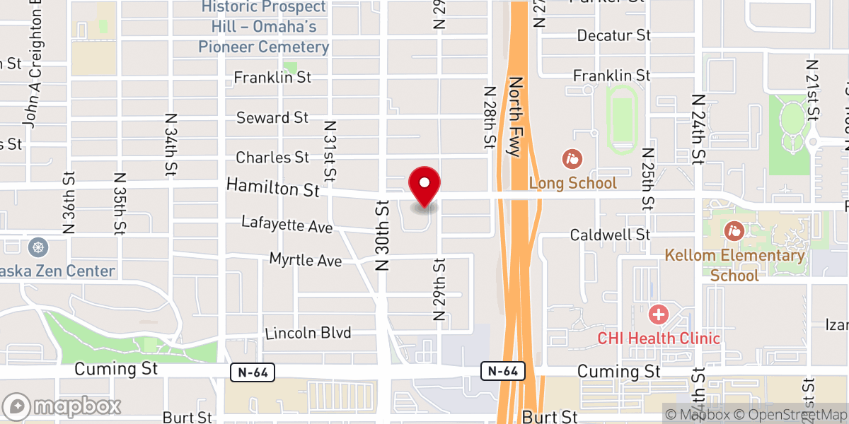 Map showing location of Covenant Life Fellowship Church