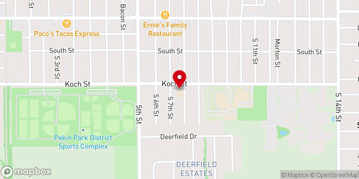 Map showing location of Faith Baptist Church